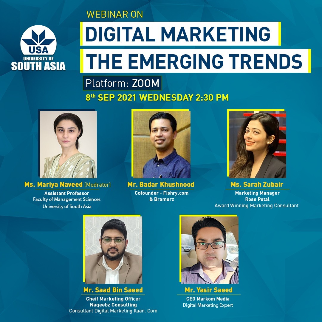 Participated as panelist in webinar Organized by University of South Asia